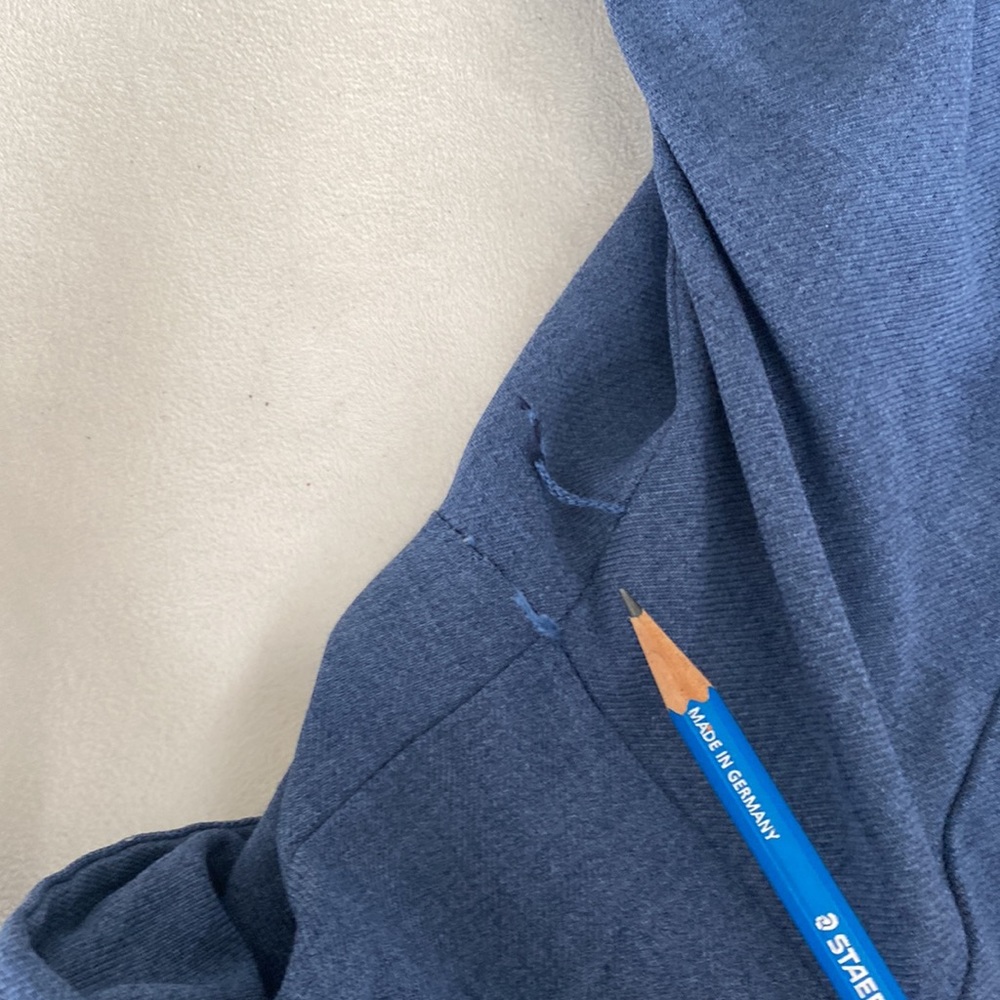 Late 1940s/early 1950s slate blue secretary/office/day dress with pockets - Picture 8 of 10